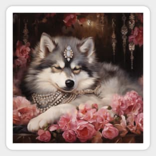 Sleepy Pomsky Sticker